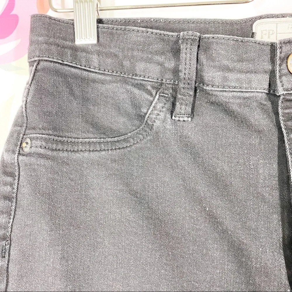 Free People High Rise Black Skinny Denim Jeans 31